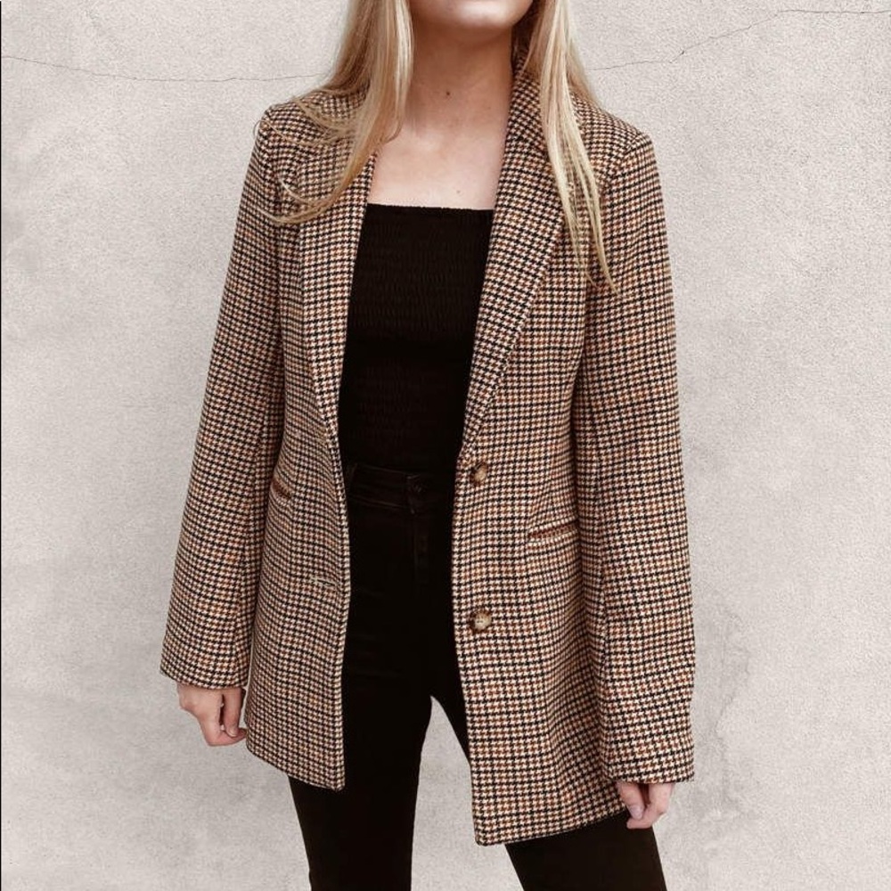 Abercrombie & Fitch Wool Blend Blazer Coat
